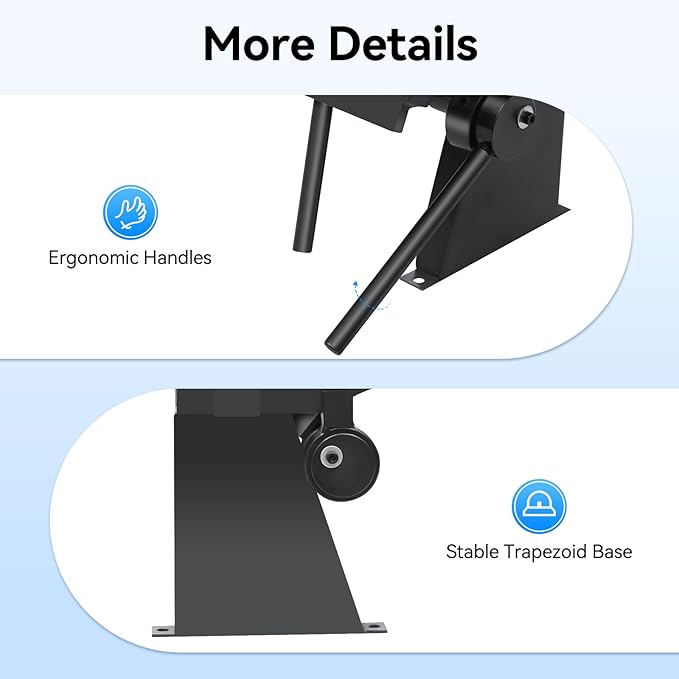 Pan and Box Brake,24 Inch Sheet Metal Bender,0-135° Bending Precision Solid Construction Sheet Metal Brake with 5 removable Fingers,Industrial Sheet Metal Hand Brake for Shear,Bending,Rolling