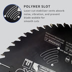 10 Inch 32T & 60T ATB Circular Saw Blades with 5/8 Inch Arbor for Miter/Table Saw, Combo Pack for General Purpose & Fine Finish Wood Cutting