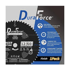 12-Inch 60-Tooth Professional Finish ATB Saw Blade with DuraGuard Anti-Stick for Miter and Table Saws (DF1200SP60)