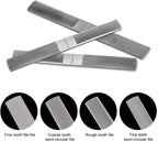 2P Hand File Set - 4 Way Rasp, Half Round, Flat & Needle Files for Wood & Metal Tools