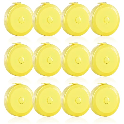 16 Pack Tape Measure, 60 Inch/150cm Retractable Body Measuring Tape - Yellow Soft Sewing Tape for Tailor, Craft & Cloth Measurements