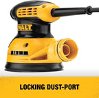 DEWALT Orbital Sander Kit, 5 inch, 3 amp, Corded, 12,000 OPM (DWE6421K)