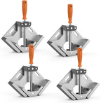 Corner Clamp, 4pcs 90 Degree Right Angle Clamp with Adjustable Aluminum Alloy Swing Jaw, Single Handle Clamps for Woodworking Tools Photo Framing, Present for Men Dad 11.1 Inch