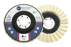 Benchmark Abrasives 4-1/2" x 7/8" Felt Polishing & Buffing Flap Discs for Polishing Stainless Steel Aluminum Fiberglass Plastic Metals, Use with Angle Grinder (5 Pack)