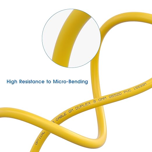 1m(3ft) OS2 LC/LC to LC/LC Fiber Patch Cable Single Mode Fiber,9/125µm OD 3.0mm Cable Diameter Fiber Optic Cable