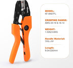 KF CPTEC Ratcheting Crimping Tool for 90° Insulated Flag Terminals, AWG 20-18 & 16-14 – Precision Electrical Terminal Crimper with Adjustable Crimp Force