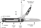 Gerber Gear Armbar Trade 8-in-1 Multi-tool - 2.5" Plain Edge Blade, Pry Bar, Hammer - EDC Gear and Equipment - Onyx