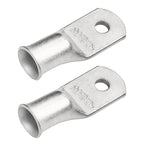 SELTERM 2pcs 1 AWG #10 Stud Tinned Copper Wire Lugs, Battery Lugs, Ring Terminals, Battery Cable Ends, 1 Gauge Ring Terminal Connectors, UL Marine Grade Electrical Battery Terminal Connectors