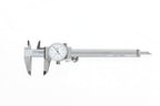PEC Dial Caliper 0-6 Inch, Stainless Steel Precision Measuring Tool with Shock-Proof Dial, High Accuracy ±0.001"