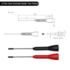 Multimeter Needle Probe Pins, Extendable Needle Probe Set Non-Destructive Piercing Needle Probe Tip Adapter for 2mm Test Probes