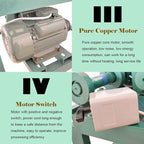 220V Electric Tube Pipe Bender, 2.2kw Electric Tubing Bender, Multi-Function Rolling Electric Pipe Bender with 15 Round Molds and 9 Square Molds