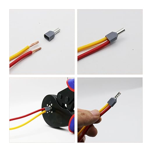 1200pcs Single and Dual Ferrules Terminal Set, AWG 6~22 Single-Line Barrel Ferrules and AWG10~22 Double Wire Ferrule Kit are Widely Applied in Electric, Electronic Industry, Equipment, Industrial,etc