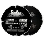 10 Inch 80 Tooth Professional Fine Finish ATB Saw Blade with 5/8 Inch Arbor & DuraGuard Anti-Stick Coating for Miter Saws and Table Saws