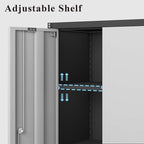 Metal Garage Wall Cabinet, 28" Wall Mount Storage Cabinets with Locking Doors and Shelf, Metal Small Storage Cabinets for Garage, Laundry Room, Kitchen, Pantry
