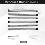 Goplus 6PCS 18" Magnetic Tool Holder, Magnetic Tool Holder Strip, Heavy Duty Magnetic Tool Bar,Space Saving Metal Tool Organizer Rack,Tool Magnet Bar for Workshop Garage, 176LBS Capacity Total
