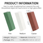 Buffing Polishing Cutting Compounds 20 Oz.Kit-Green Fine/White Medium/Red Coarse,for Stainless Steel Aluminum Jewelry - 3 Pcs