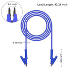 WGGE 5PCS Dual Ended Alligator Clips Test Leads Set, 15A Test Lead Wire Cable with Insulators Clips, Heavy Duty Cable with Protective Jack Copper Clamps for Electrical Testing 5 Colors 3.3 ft/1m