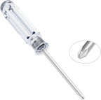 5PCS Mini Phillips Screwdriver, 3mm Cross Head with Clear Non-slip Handle for Small Appliances, 3.62"(92mm) Total Length, Non-magnetic