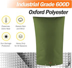 TOHONFOO Backflow Preventer Pipe Insulation Cover (5°F) - Irrigation Sprinkler Valve Insulated Pouch - Water Well Pump Cover - Sturdy 5 Layers for Winter Freeze Protection, 22" W x 34" H, Green
