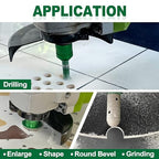Diamond Core Drill Bits Kit - 7pcs 6/6/6/20/25/35/50mm+1pc 2" Beveling Chamfer Bit+1pc 3/4" Diamond Finger Milling Bit+SDS Adapter to 5/8-11" Thread for Porcelain Ceramic Tile Granite Marble