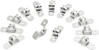 50Pcs 15/32 Inch(0.47 inch) Stainless Steel Conduit Clamps, Two Hole Strap U Bracket Rigid Pipe Strap Metal U Clamp Conduit Strap Tension Clips U-tube Clamp Heavy Duty