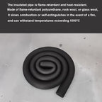 Foam Pipe Insulation - Pipe Insulation Foam Tube 1.7/1.8m (5.6/5.9ft) Long, Inner Diameter 25/50/90mm (1"/ 2"/3-5/9") ID, Suitable for Insulating Air Conditioning Water Pipes(4-1/3"*0.79"-5.9Ft)