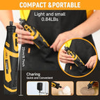 Hoteche Mini Cordless Rotary Tool Kit 5-Speed 8V Li-ion Battery with 42 Accessories - Precision Multi-Purpose Electric Rotary Tool for Grinding, Sanding, Cutting and Engraving