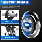 Ratcheting Tubing Cutter, Adjustable Ratchet Type Pipe Cutter 1/4" To 7/8", Ratcheting Pipe Cutter for Copper Aluminum Iron Stainless Steel Conduit Plumbing, PVC, Soft Metals (5/16" to 1-1/8")