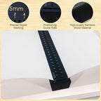 Black Book Binding Cradle, 5 mm Hole Spacing Wood Bookbinding Punching Cradle with an Awl, Bamboo Signature Punching Cradles with Piercing Guide, Portable Book Binding Tools Kits for Book DIY Crafts