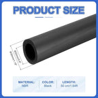 uxcell Pipe Insulation Tube Foam, 4/5" ID x 3/16" Thick x 1.64ft Foam Pipe Cover Non-Slip Hollow Tubing Guitar Air Conditioner Stand Fitness Equipment Handles, Black