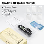 allsun Digital Paint Thickness Tester Car Paint Depth Gauge Meter UM/mil,0-2000UM Range Auto Power Off 3 Data Hold Modes