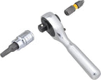 Neiko 03002A Stubby Ratchet, 1/4 Inch Ratchet Wrench and Bit Driver, 108-Tooth Reversible Ratchet, 3.3 Degree, Mini 1/4 Ratchet Drive, Oval Head Wrench, CR-V Steel Quarter Inch Small Ratchet Wrench
