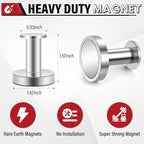 Cruise Essentials - 150Lb Heavy Duty Magnetic Hooks for Cabins, Garage & Grill - 6Pcs