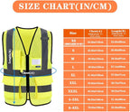 A-SAFETY High Visibility Mesh Safety Reflective Vest with Pockets and Zipper,Hi Vis Viz Reflective Safety Vest(Yellow Mesh M)