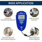 allsun EM2271 Portable Paint Coating Thickness Meter 0-2mm/80mil,Non-Destructive Coating Tester for Iron Steel Aluminum with Auto Shut-off