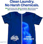 Earth Breeze Laundry Detergent Sheets Fragrance-Free - 60 Loads Eco Liquidless Soap - Travel-Friendly for Hot & Cold Cycles, Tackles Tough Stains & Odors - Gentle on Sensitive Skin, 30 Ct