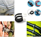 HOLYBEAR 1 Inch Stainless Steel Cable Clamp, Rubber Insulated Metal Conduit Wire Holder Strap Clips for Pipe, Tube, Hose Bracket (25mm, 12pcs)