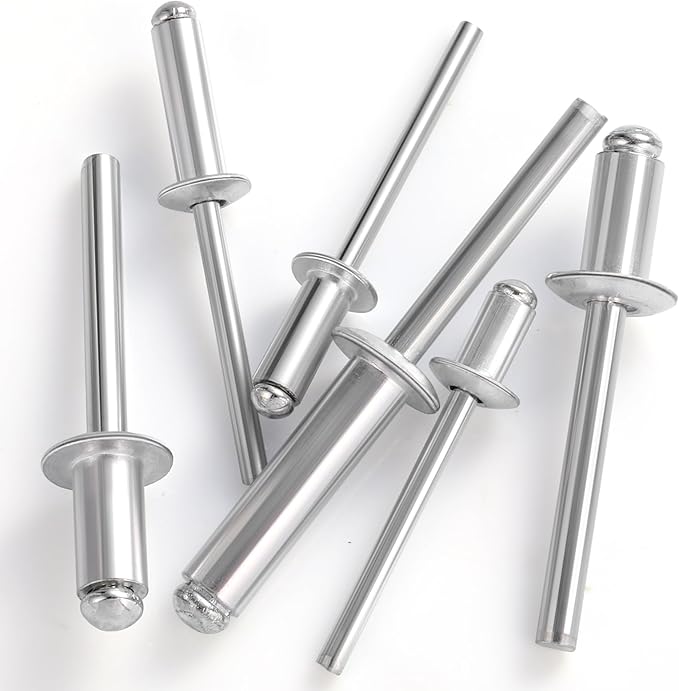 145pcs 5/32" x 5/8" Aluminum Blind Rivets, 4 x 16mm Pop Rivets,Rivets for Metal,Silver-(VG10106)