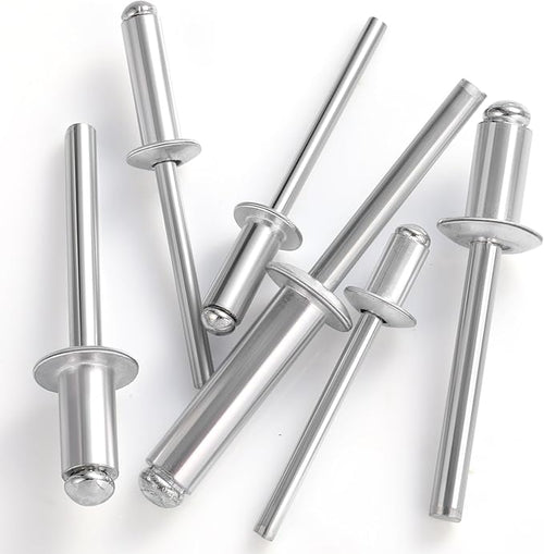 (140Pcs) 3/16" x5/8" Aluminum Blind Rivets, 4.8 x 16mm Pop Rivets,Rivets for Metal,Silver-(VG10110)
