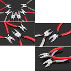 2 Pack Wire Cutters,6.5 Inch Flush Cutters,Wire Cutters heavy Duty,Spring Loaded Cutting Pliers,Side Cutters (Red&Grey)