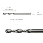 1/8" Solid Carbide Jobber Drill Bits with Straight Shank and 118° Point Angle, Made from Tungsten Carbide Material,5-Pieces