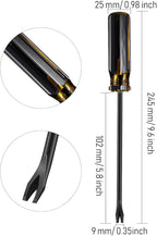 Mudder 3 Packs Tack Lifter 3 mm U Tip Nail Staple Rivet Tack Puller Screwdriver Upholstery Staple Remover Tool for Furniture (Yellow, Black)