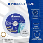 SHDIATOOL Diamond Glass Cutting Disc 5-Inch Saw Blade, Ultra-Thin Cut Off Wheel for Tile Ceramic Porcelain Marble 125mm (10 of Pack)