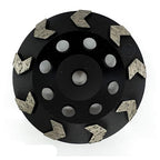 Benchmark Abrasives Grinding Wheels 4 1/2 Inch Arrow Type Diamond Cup Wheel with 5/8"-11 Arbor Hole for Masonry, Natural Stone, Concrete Grinding Wheel - Angle Grinder Attachments (4.5”)