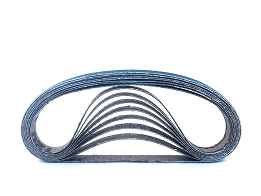 3/8 x 13 Inch Sanding Belts - Starcke Premium 60 Grit Blue Zirconia Cloth Belt Sanders for Woodworking, Metal, Composites & Aluminum, Autobody Sandpaper Belts, Narrow Air File Belt Sanding - 30 Pack