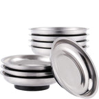 8 PCS Magnetic Bowls 6 Inches, Magnetic Trays Set Round, Stainless Steel Magnetic Parts Tray Set for Bolts, Pins, Screws, Nuts, Small Parts Tools Organization for Workshop, Garage, Craft Room