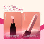 Ceramic Pusher Files for Nails, Manicure Fingernail Files with Cases, Professional Precision Filing Cuticle Remover, Manicure Stick, 2 Pieces
