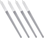 4 Pcs Diamond Deb Nail File Metal Nail File with Sharp Pointed Tip, Stainless Steel Nail Filer Metal Nail Files for Natural Nails Double Sided Manicure Pedicure Toenails Tools for Salon Home (Small)