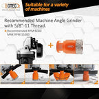 BGTEC Diamond Core Drill Bits Set - 10pcs Tile Hole Saw Kit 6/8/10/16/20/25/32/50 with 10mm Diamond Finger Bits for Porcelain Ceramic Tile Granite Marble