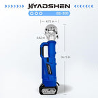 Electric Hydraulic Cable Lug Crimper Pliers,Rechargeable Crimping Tool,Straight-handled electric hydraulic pliers,6 Ton Electrical Terminal Cable Wire Fiber Crimper Kit with 11 Dies, 6 AWG to 600 MCM